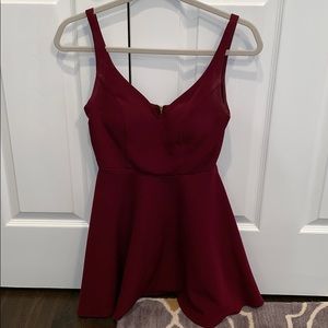 Maroon skater dress